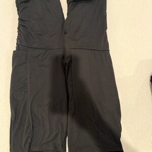 2 pairs Black Maternity Biker Shorts